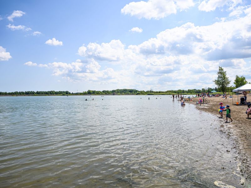 Children swimming- Binbrook Conservation Area